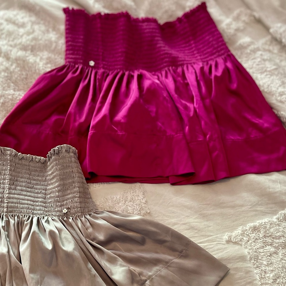 NATURAL LIFE Pink Smocked-Mini Skort